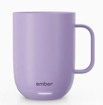 A lilac Ember temperature-control mug